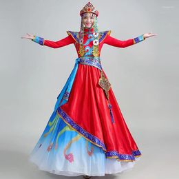 Ethnic Clothing Mongolian Dance Performance Costumes Female Dress Costume And Accessories Minority Opening High-End Robe Adult