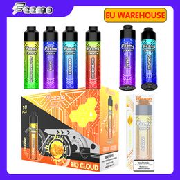 Origin Disposable Vape Pen E cig Puff 10000 big cloud Feemo Cannon vapes type-c cable charge with 0.5ohm Rechargable Battery 18ML facotry price EU US Warehouse