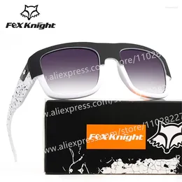 Sunglasses Vintage Men UV400 Shades Square Sun Glasses For Summer Sport Male Fox Knight Driving Eyewear Accessory