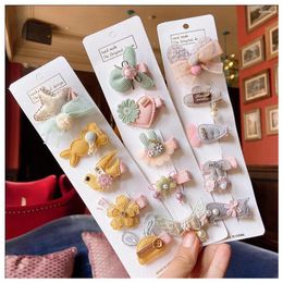 Hair Accessories Sweet Cloth Clips For Girls Cute Fish Bird Rabbit Hairpins Baby Barrettest Kids