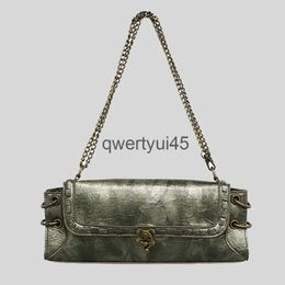 Shoulder Bags Vintage Underarm For Women Luxury Designer andbags Purses 2023 New In PU Leater Square Lock Bronze Gold Soulder BagH24131