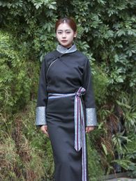 Ethnic Clothing Tibetan Women's Autumn And Winter Robe Costumes Single Layer Casual Clothes