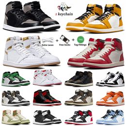 Jumpman 1 basketball shoes sneakers jordens1 jordas 1s High OG Metallic Gold Traviis Reverse Panda Dark Mocha Patent Bred Shadow J1 Lost and Found Green mens trainers