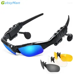 Bluetooth Sunglasses Headset Outdoor Glasses Earbuds Music With Mic Stereo Wireless Earphone For IPhone Samsung Xiaomi Mi 4 5