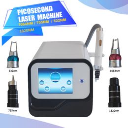 Non Invasive Tattoo Removal Machine 4 Wavelengths Picosecond Laser Remove Freckle Pigment Birthmark Black Face Doll Skin Regeneration Beauty Equipment