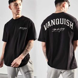 Männer T-shirts Sommer Männer Mode Baumwolle T-shirt Vanquish Tops Tees Männlich Casual Y2K Oansatz Kleidung Frauen Kurzarm Haruku Streetwear