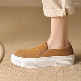 Dress Shoes Velvet For Women Round Toes Female Loafers Stitching Increasing Heels Zapatos Mujer Sewing Lines Ladies Shallow Chassure