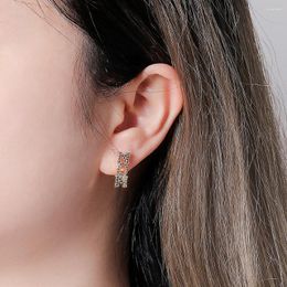 Stud Earrings Fashion Initial Letter Gold Plated MOM Mix Color Zircon Jewelry