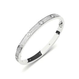 Original 1to1 C-arter Bracelet full Round diamond set Zircon womens small luxury round hot money6IKB