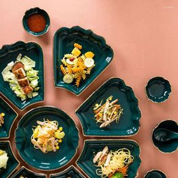 Dinnerware Sets Seller 6/8 Person 9/41 PCS Plates Platter Dishes For El Restaurant Kitchen Golden Dinner Gift