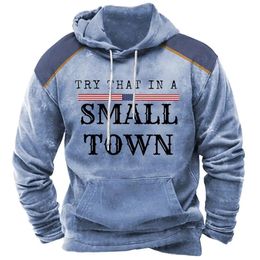 Mens Sweatshirt Letter print Fall Vintage Hoodie For Men Long Sleeve Oversized Mans Clothing Casual Pullover Y2k Hoodie 240131