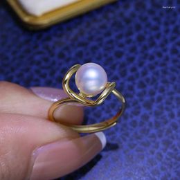 Cluster Rings MeiBaPJ Big Natural Round Freshwater Pearl Ring Real 925 Sterling Silver Fine Wedding Jewellery For Women