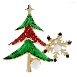 Brooches CINDY XIANG Rhinestone Christmas Tree Brooch Enamel Pin Winter Fashion Festivel Accessories Plant Jewelry 2024