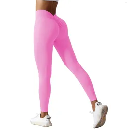 Women's Pants Fashion High Waisted Hip Lifting Outer Wear Outdoor Sports Seamless Fitness Clothing Tight Yoga Official