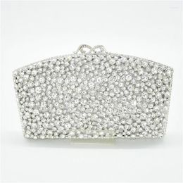 Evening Bags Women Crystal Diamond Wedding Party Pearl Beads Clutch Handmade Purse Bag