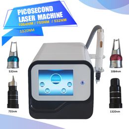CE Certification Q-switch Picosecond Laser Tattoo Removal Machine 1064nm 532nm 1320nm 755nm ND YAG Pico Laser Remove Freckle Pigment Birthmark No Recovery Period
