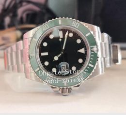 Men's Watches Automatic 2813 Men Watch BP Black Blue Green Ceramic Bezel No Date Sapphire Glass Crystal BpF Dive Sport 41mm 124060 Wristwatches