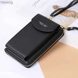 Cell Phone Pouches Shoulder Bag for Womens Faux Leather Travel Anti-lost Wallet Ladies Mobile Phone Bag Purses and Handbags Designer Bag YQ240131