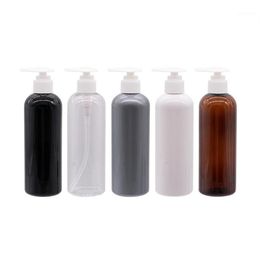 300ml Empty Personal Care Lotion Cream Pump Bottle White Black Dispenser Container Shampoo Bottle Pump 10 oz Cosmetic Package1249v