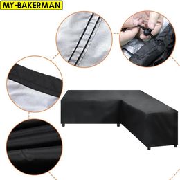 Waterproof Corner Sofa L Shape Cover Rattan Patio Garden Furniture Protective Cover All-Purpose Outdoor Dust Covers 12 SIZES 240122