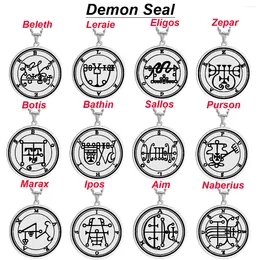 Pendant Necklaces King Asmoday Sigil Demon Origins Seal Lesser Key Of Solomon Goetia Amulet Talisman Stainless Steel Necklace