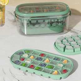 Baking Moulds Ice Cube Tray Easy Press Mold With Lid Comes Container Bar Cocktails Maker Kitchen Accessories