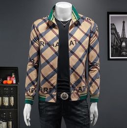 stripes plaid windbreaker designer baseball jacket men long sleeve classical luxury jackets mens coat F0026