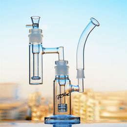 Grande bong per narghilè TORO con percolatore Birdcage in linea Perc Recycler Oil Rig Bong in vetro per fumatori tubi dell'acqua con giunto femmina da 18 mm