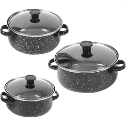 Pans Mini Enamel Pot Ceramic Cookware With Handle Small Sauce Pan Boiling Cooking Non Stick