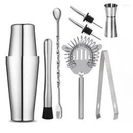 Bar Products Professional Stainless Steel Bartender Wine Cup Cocktail Mixer Martini Shaker Set
