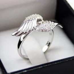 Cluster Rings Huitan Ly Designed 1Pair Of Wing Women Stylish Girl Accessories For Party Aesthetic Ring Fashion Jewellery Drop