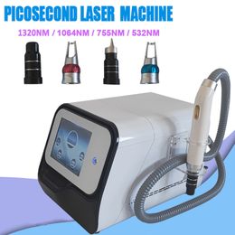 Painless Remove Tattoos Wash Eyebrow Machine Q Switched Pico Laser Tattoo Removal Black Face Doll Skin Rejuvenation Beauty Instrument 4 Wavelengths