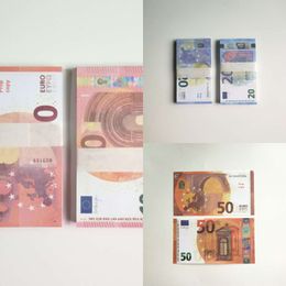 Wholesale 50% Size Euro Prop Money Clip Wallet Copy Games fake note EUR 100 50 Banknotes Paper Play Banknotes Movie PropsG2RCV8X2