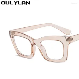 Sunglasses OULYLAN Blue Light Blocking Glasses Frame Women TR90 Square Computer Eyeglasses Frames For Men Fashion Brand Optical Spectacles