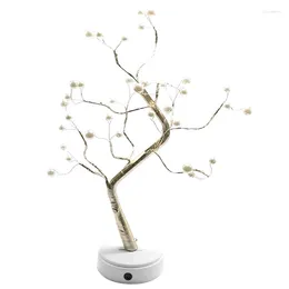 Table Lamps Creative Led Pearl Tree Lamp Desk Decor 36 Lights For Home Bedroom Decoration Night Light