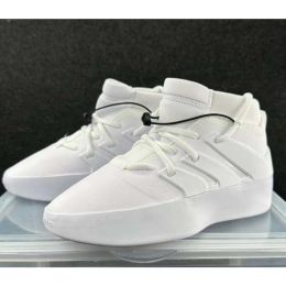 Novos medos rivalidade de Deus X Athletics I Sapatos de basquete FOG Originals Designer de basquete Casual Sapatos Black White Gray Sports Low Sneakers Eur 38-46