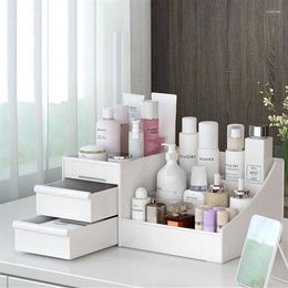 Storage Boxes Cosmetic Makeup Organiser With Drawers Plastic Bathroom SkinCare Box Brush Lipstick Holder Organisers Storag205S