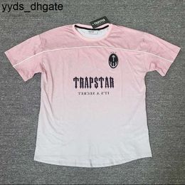 Trapstar London Mens Streetwear T-shirt fashion 2023 Hip Hop Pink Short Sleeve Oversized Jersey 688ss W840