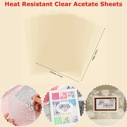 Craft Tools 5pcs/lot Heat Resistant Clear Acetate Sheets For Shaker Cards Foilling Embossing Plastic Window 21.6 28cm