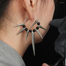 Dangle Earrings Gothic Grunge Rock Accessories Rivet Hoop Cool Hip Hop For Women Egirl Jewelry Punk Korean Fashion