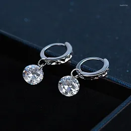 Dangle Earrings Super Shiny 3A Cubic Zirconia Drop Small Hoop Fashion Wedding Party Jewelry Gifts For Women Brincos