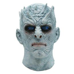 Movie Game Thrones Night King Mask Halloween Realistic Scary Cosplay Costume Latex Party Mask Adult Zombie Props T200116250W