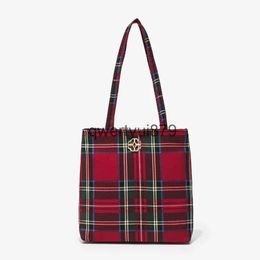 Shoulder Bags Red Plaid Tote Small Box Bags For Women Luxury Designer andbags And Purses 2024 New In Fasion Wedding Ligt Underarm SoulderH24131