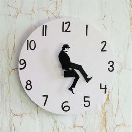 Wall Clocks Ministry Of Silly Walks Clock Durable Timer For Home Decoration Comedian Decor Novelty Watch Funny2357