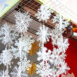 Christmas Decorations 30 60 90Pcs White Snowes Tree Ornaments Artificial For Home Year Navidad Noel Party Decoration282z