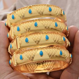 Bangles Luxury Nigeria Oman Ethiopian Gold Color Bangles For Women Girls Wedding Jewelry Free Shipping Items To Nigeria
