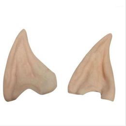 Whole-Latex Fairy Pixie Elf Ears Cosplay Accessories LARP Halloween Party Latex Soft Pointed Prosthetic Tips Ear 291D