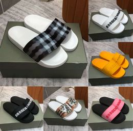 2024 Designer Slides Sandals Sliders Letters BUR for Men Women Hot Slipper Fashion Unisex 2024 Pool Beach Slippers Flip Flops 441