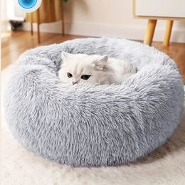 Super Cat Bed Warm Sleep Cat Nest Soft and Long Plush Best Pet Dog Bed Dog Basket Mat Cat Bed Cat Mat Animal Sleep 240131