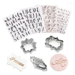 Baking Tools Cookie Mold Embosser Cake Pastry Accessories Cutter Confectionery Alphabet Fondant Stamp Decorating Mastic Letter